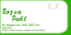 rozsa puhl business card